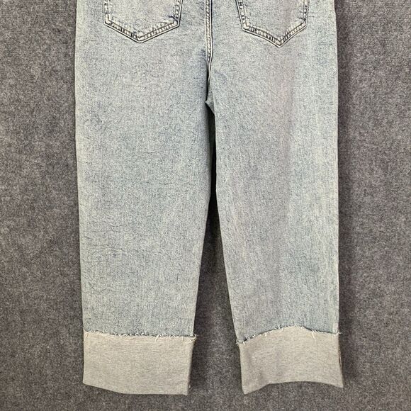 AVA & VIV Stone Wash Button Fly Ankle Jeans Sz 16 NWT Straight Leg Cuffs Hi-rise - Picture 11 of 14